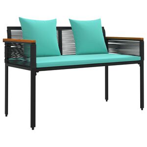 vidaXL Lauko suolas 2 -Seater 117 x 54 x 74.5 cm poliratanas
