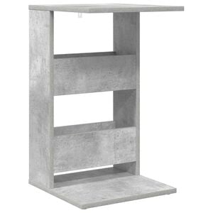 vidaXL &Scaron;oninis stalas Betono pilka 40 x 35 x 60,5 cm Apdirbta mediena