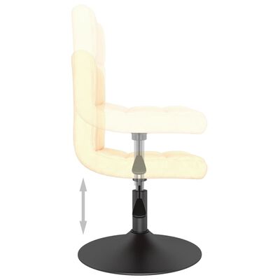 vidaXL Pasukama valgomojo kėdė, kreminės spalvos, aksomas (334251)