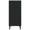 vidaXL Šoninė spintelė, juodos spalvos, 90x34x80cm, apdirbta mediena