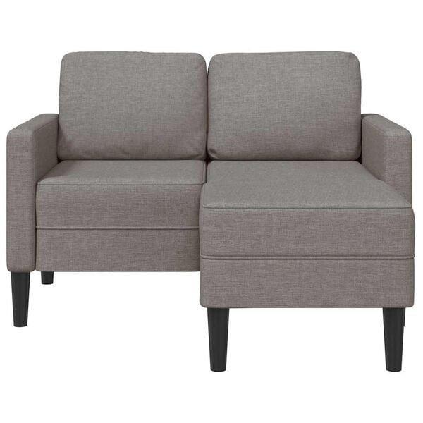 vidaXL 2-vietė sofa su kėdute L formos taupe 125 cm audiniu