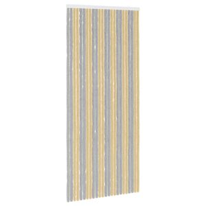 vidaXL Vabzdžių Užuolaida i&scaron; Chenille Pilka ir smėlinė 100 x 230 cm