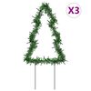 vidaXL Kalėdinės dekoracijos eglutės su smaigais, 3vnt., 50LED, 30cm