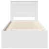 vidaXL Lovos rėmas Balta 90 x 190 cm Kietos pu&scaron;ies mediena
