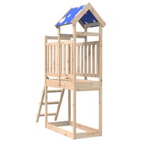 vidaXL Žaidimų bokštas su kopėčiomis, 110,5x52,5x215cm, pušies masyvas