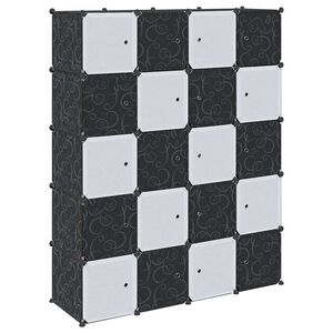 vidaXL Storage Cube Organizer su 20 kubelių ir pakabinamų strypų PP