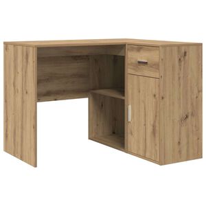 vidaXL Kampinis ra&scaron;omasis stalas Amatininkų ąžuolas 102 x 88 x 75 cm