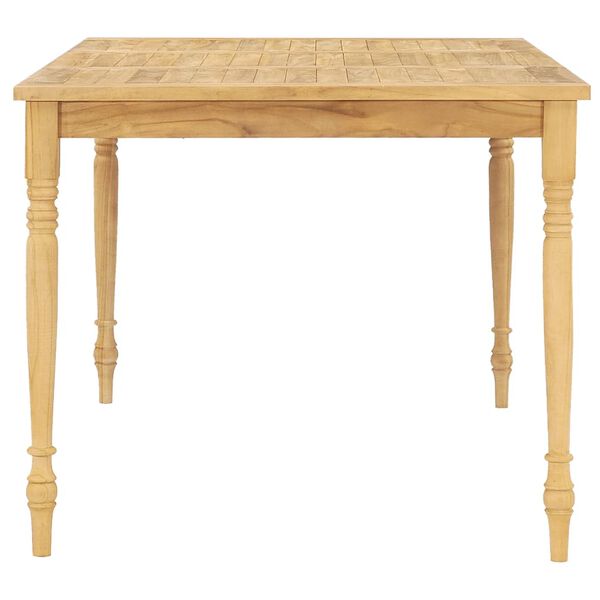 vidaXL Valgomojo baldų komplektas, 7 dalių, tikmedžio medienos masyvas