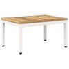 vidaXL Kavos staliukas Balta 49 x 68,5 x 36 cm Kietos akacijos mediena