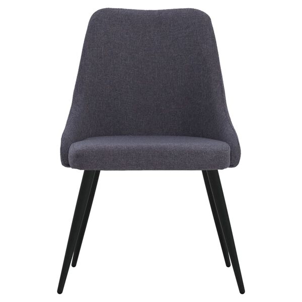 vidaXL Valgomojo kėdės, 6vnt., tamsiai pilkos, audinys