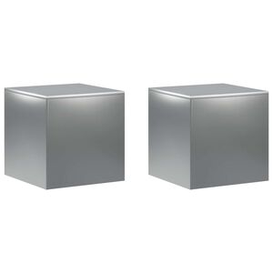 vidaXL Augalų stovas 2 pcs Sidabrinė 40 x 40 x 40 cm