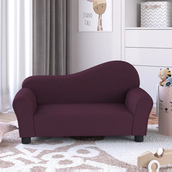 vidaXL Vaiki&scaron;ka sofa, violetinės spalvos, audinys