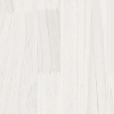 vidaXL Sodo lovelis, baltas, 31x31x70cm, pušies medienos masyvas