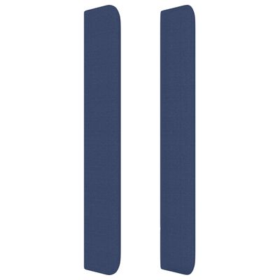 vidaXL Galvūgalis su auselėmis, mėlynas, 93x16x118/128cm, audinys