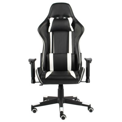 vidaXL Pasukama žaidimų kėdė, baltos spalvos, PVC