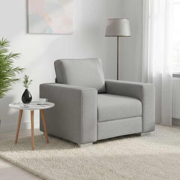 vidaXL Sofa 59cm Debesų pilka audinys