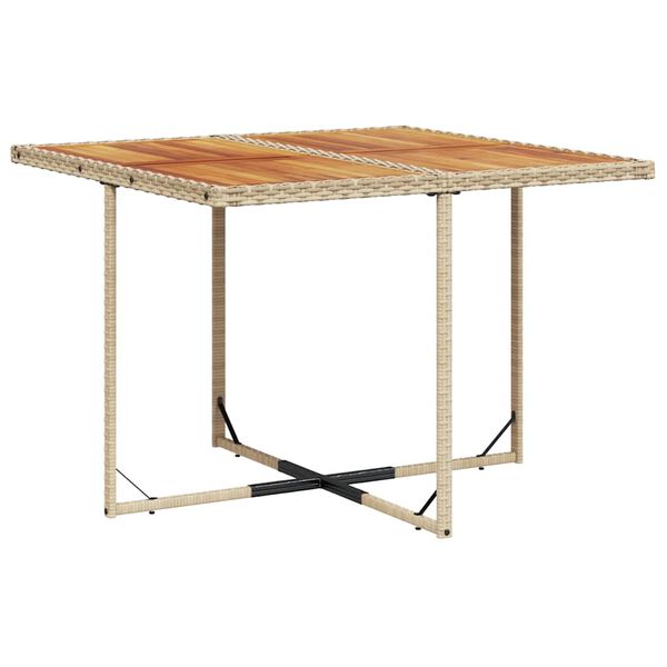 vidaXL Sodo komplektas su pagalvėlėmis, 9 dalių, smėlio, poliratanas