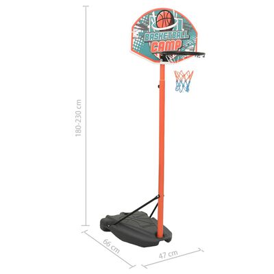 vidaXL Nešiojamas krepšinio rinkinys, reguliuojamas nuo 180–230cm