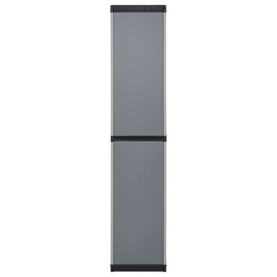 vidaXL Sodo spintelė su 3 lentynomis, pilka ir juoda, 34x40x168cm