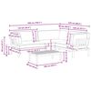 vidaXL Sofos komplektas su pagalve 4 pcs Taupe Kietos akacijos mediena