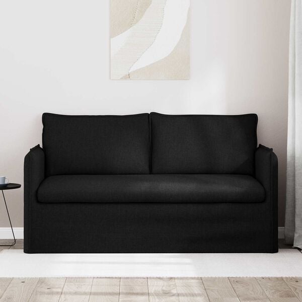 vidaXL Sofa 140cm Juoda Metalas