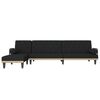 vidaXL L formos sofa-lova, juodos spalvos, 260x140x70cm, audinys