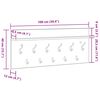 vidaXL Prikabinamas paltas Amatininkų ąžuolas 100 x 40 x 12 cm