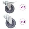 vidaXL Ratukai, 24vnt., 75mm, pasukami, varžtu tvirtinami