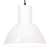 vidaXL Pakabinamas &scaron;viestuvas, baltas, 28,5cm, 25W, apskritas, E27
