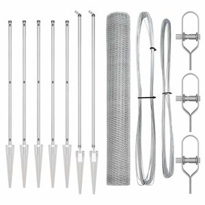vidaXL Hexagonal Fence with Post 10 x 1,4 m Galvanizuotas plienas