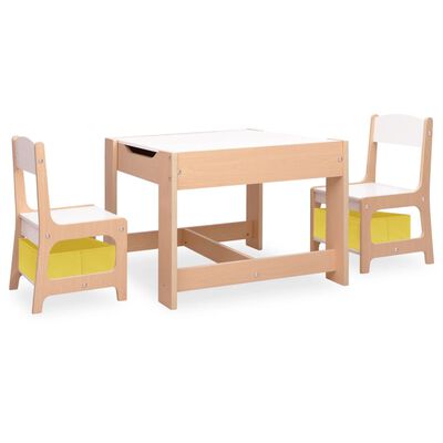 vidaXL Vaikiškas stalas su 2 kėdėmis, MDF