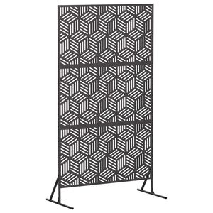 vidaXL Privatumo žaliuzės 100 x 50 x 180 cm Plienas Juoda