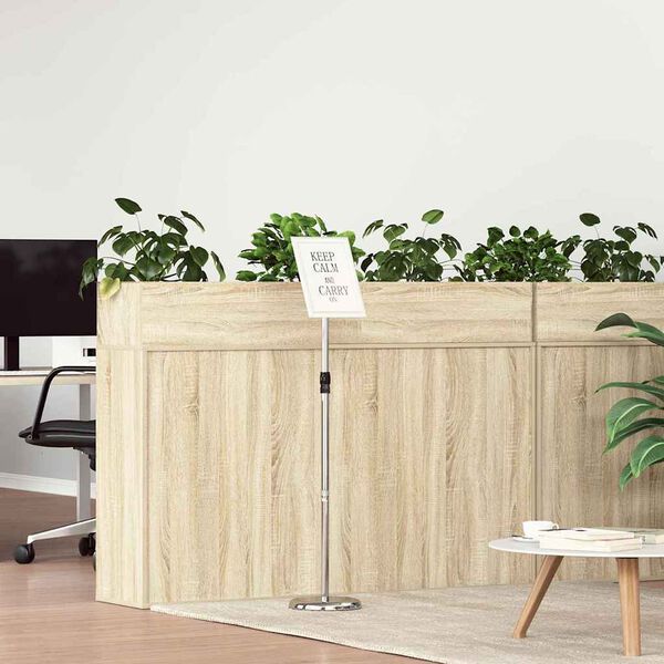 vidaXL Prekybos parodos stendai Sidabro 25 x 25 x 125 cm Aliuminis