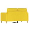 vidaXL Dvivietė sofa, &scaron;viesiai geltonos spalvos, 120cm, audinys