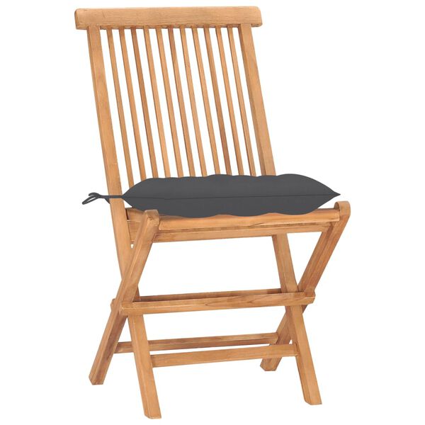 vidaXL Sulankstomas lauko komplektas su pagalvėmis, 3 dalių, tikmedis