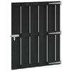 vidaXL Sodo vartai 100 x 112 cm WPC ir aliuminis Juoda