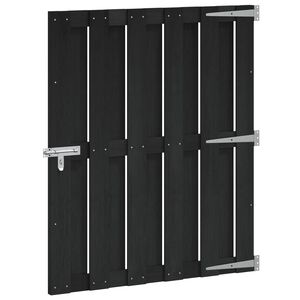vidaXL Sodo vartai 100 x 112 cm WPC ir aliuminis Juoda