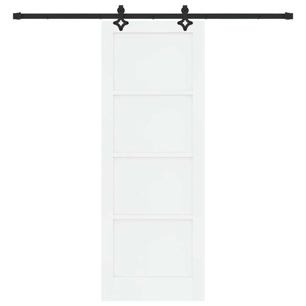 vidaXL Slankios durys ORKDAL Balta 78 x 211 cm Kietos pu&scaron;ies mediena