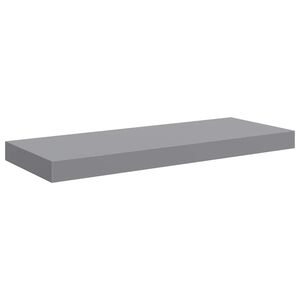 vidaXL Pakabinama sieninė lentyna, pilkos spalvos, 60x23,5x3,8cm, MDF