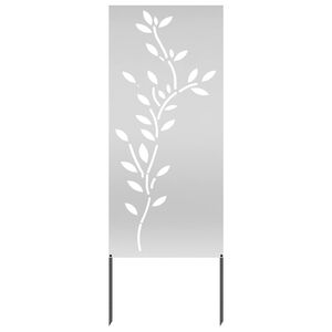vidaXL Sodo privatumo ekranas Gėlių Sidabro 50 x 140 cm