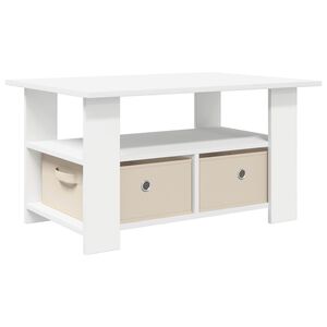 vidaXL Kavos staliukas Balta 77 x 55 x 42 cm Apdirbta mediena