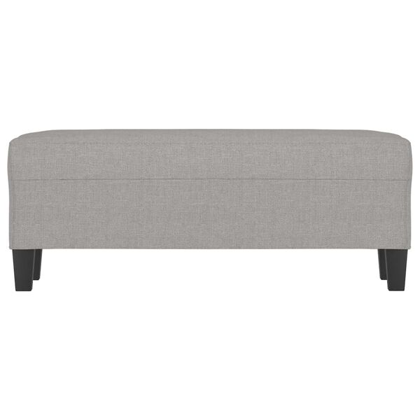 vidaXL Suoliukas, &scaron;viesiai pilkos spalvos, 100x35x41cm, audinys