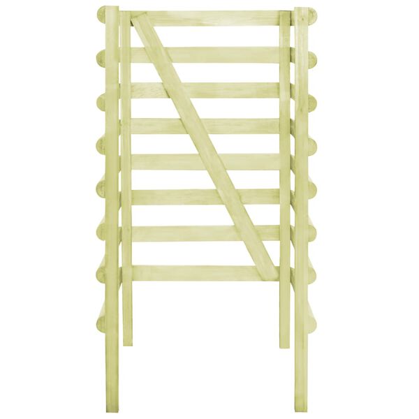 vidaXL Vienvietė konteinerio pastogė, žalia, 70x80x150cm, pu&scaron;is