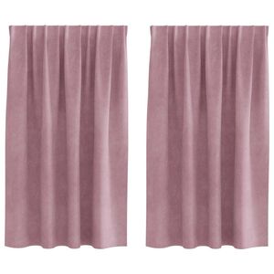 vidaXL Užtemdymo užuolaidos 2 pcs Tamsiai rožinė 140 x 140 cm Aksomas