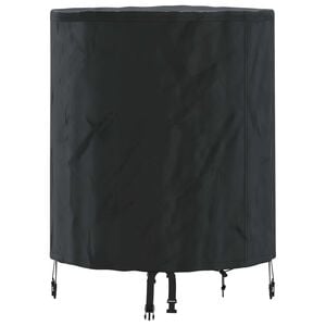 vidaXL Stalo uždengimas 62 x 62 x 70 cm audinys Apvali Juoda