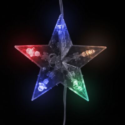vidaXL LED žvaigždžių užuolaida, 200 spalvotų LED lempučių