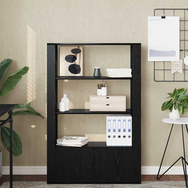 vidaXL Kabalas juoda ąžuolo 30 x 80 x 119.5 cm Apdirbta mediena