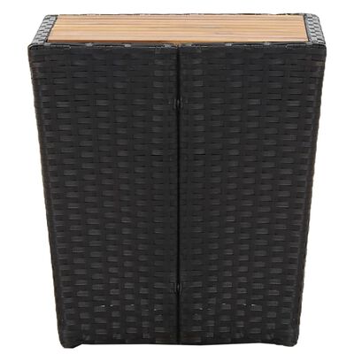 vidaXL Arbatos staliukas, juodas, 41,5x41,5x43cm