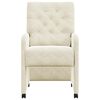 vidaXL Valgomojo kėdės su ratais 2 pcs Kreminė 58 x 67 x 97 cm Aksomas