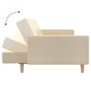 vidaXL Dvivietė sofa-lova su pakoja, kreminės spalvos, audinys